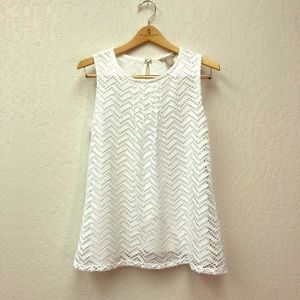 Banana Republic women’s white layered blouse (L)